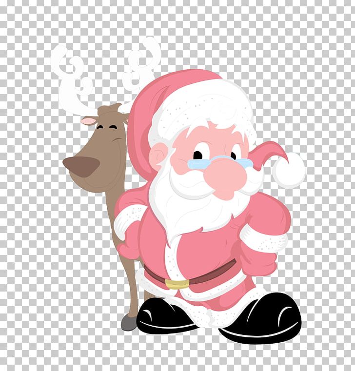 Rudolph Santa Claus Reindeer Christmas PNG, Clipart, Cartoon, Cartoon Reindeer, Cartoon Santa Claus, Christmas Elf, Claus Vector Free PNG Download