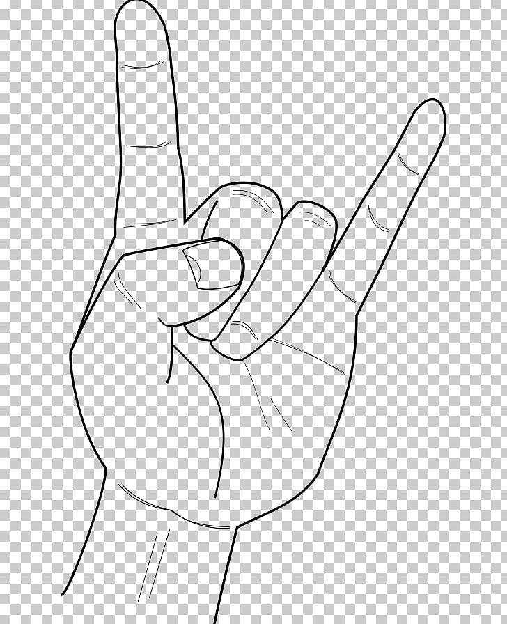 Sign Of The Horns Drawing Line Art Heavy Metal PNG, Clipart, Adobe Freehand, Angle, Area, Black And White, Circle Free PNG Download