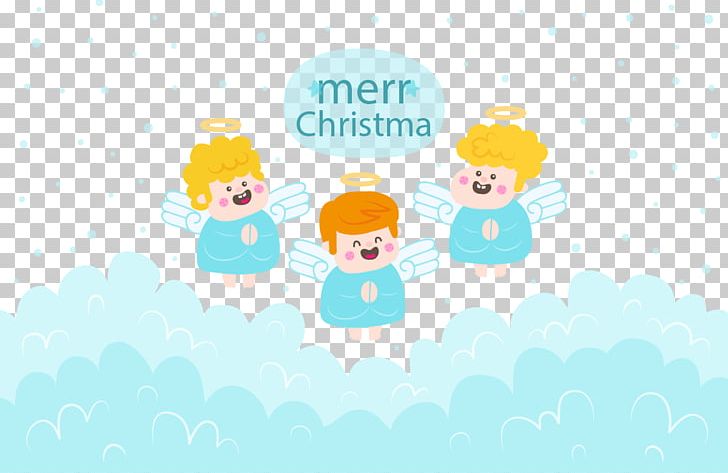 Three Cute Little Angels PNG, Clipart, Angel, Art, Blue, Blue Angels, Blue Clouds Free PNG Download