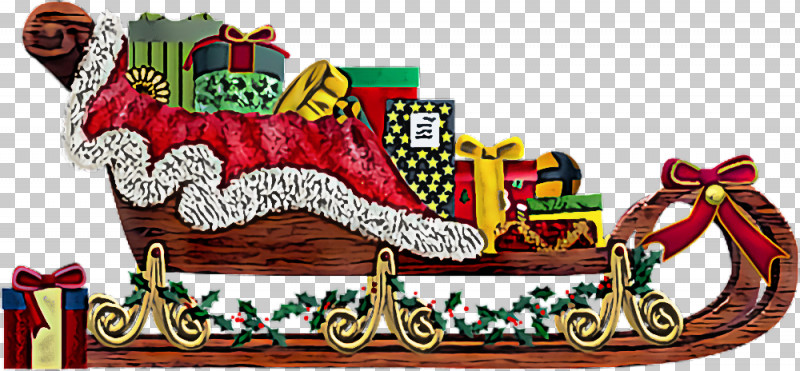 Santa Sled Santa Sleigh Christmas PNG, Clipart, Boating, Christmas, Santa Sled, Santa Sleigh, Vehicle Free PNG Download