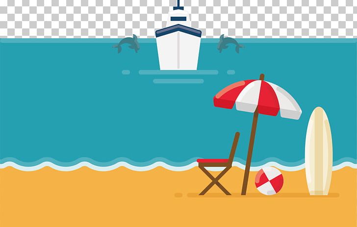Beach Vacation Illustration PNG, Clipart, Adobe Illustrator, Area, Beach Vector, Blue, Cartoon Free PNG Download