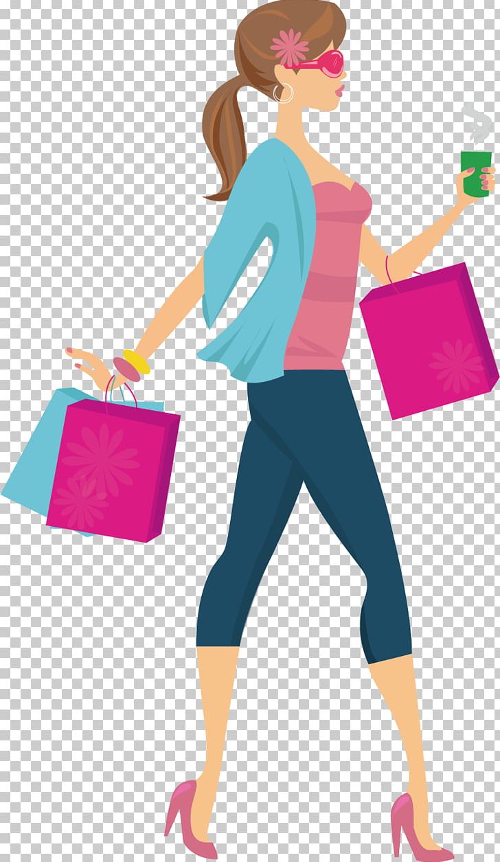 Shopping Girl Woman PNG, Clipart, Abdomen, Arm, Baby Girl, Cartoon, Clo Free PNG Download
