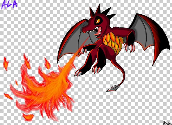 animated dragon breathing fire