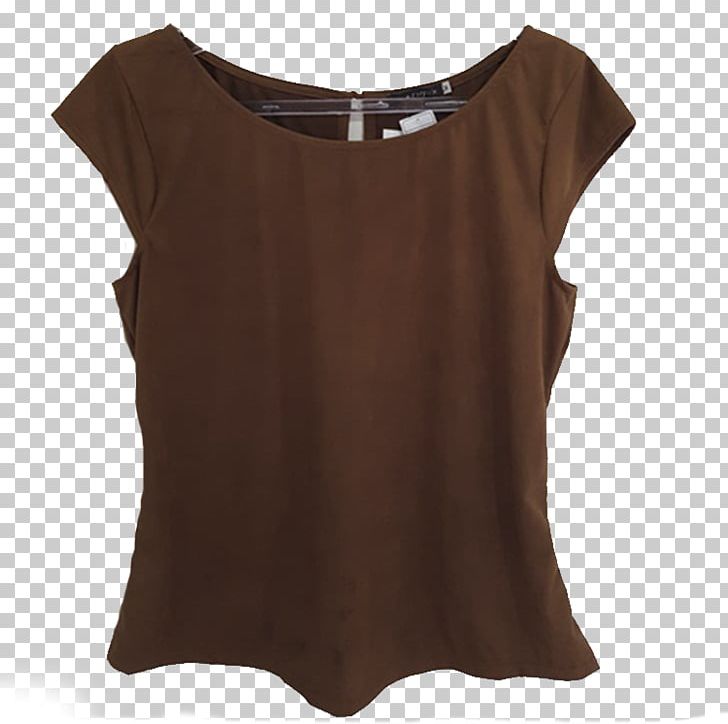 Sleeve T-shirt Blouse Shoulder PNG, Clipart, Blouse, Brown, Clothing, Neck, Shoulder Free PNG Download