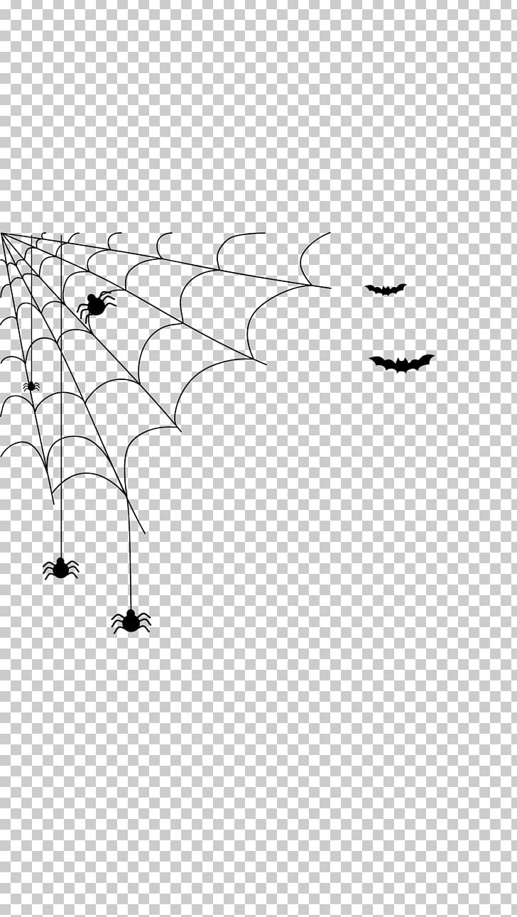 Spider Web Black And White Halloween PNG, Clipart, Angle, Area, Art, Black, Cartoon Free PNG Download