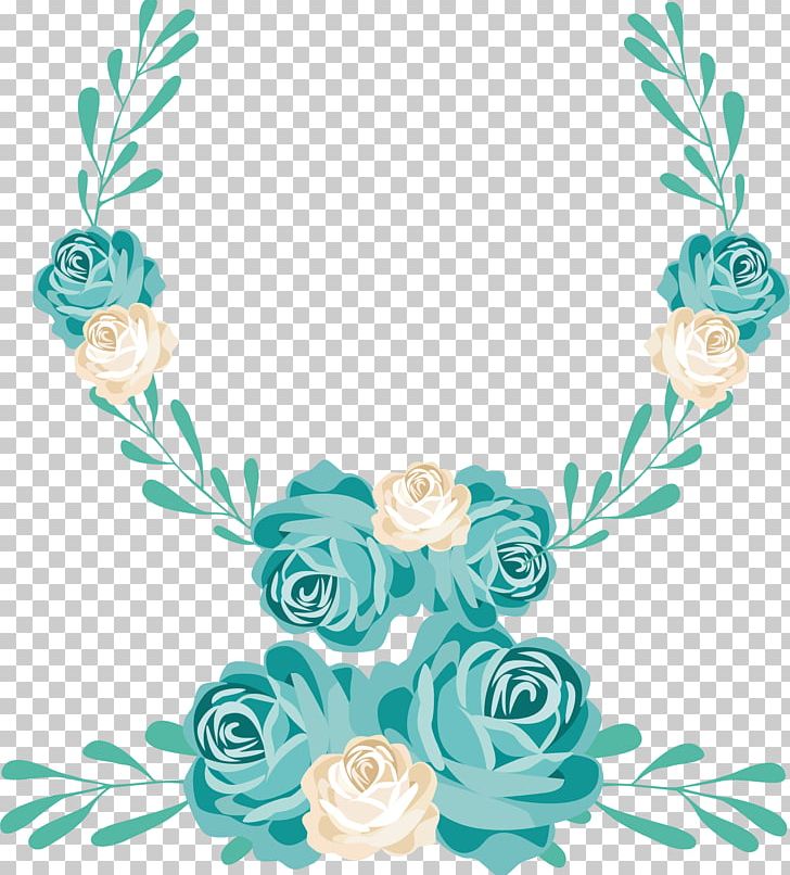 Cartoon Hand-painted Wedding Flower Door Decoration PNG, Clipart, Blue, Clip Art, Design, Encapsulated Postscript, Flower Free PNG Download