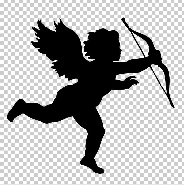 Cherub Cupid Silhouette PNG, Clipart, Arrow Bow Png, Black And White, Cartoon, Cherub, Computer Icons Free PNG Download
