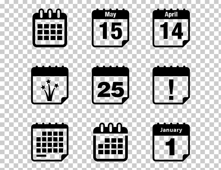 Computer Icons Calendar Date Logo Symbol PNG, Clipart, Angle, Area, Black, Black And White, Brand Free PNG Download