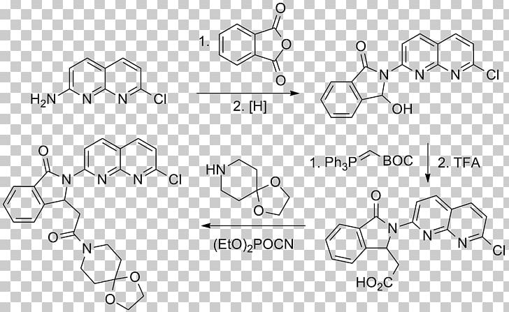 Pazinaclone Anxiolytic Chemical Synthesis Pagoclone Organic Chemistry PNG, Clipart, Angle, Anxiolytic, Area, Auto Part, Black And White Free PNG Download