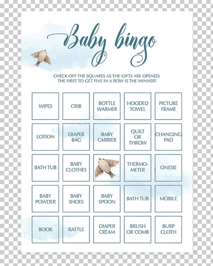 Baby Shower Party Game Bingo Playing Card PNG, Clipart, Baby Shower, Bingo, Boy, Brand, Game Free PNG Download
