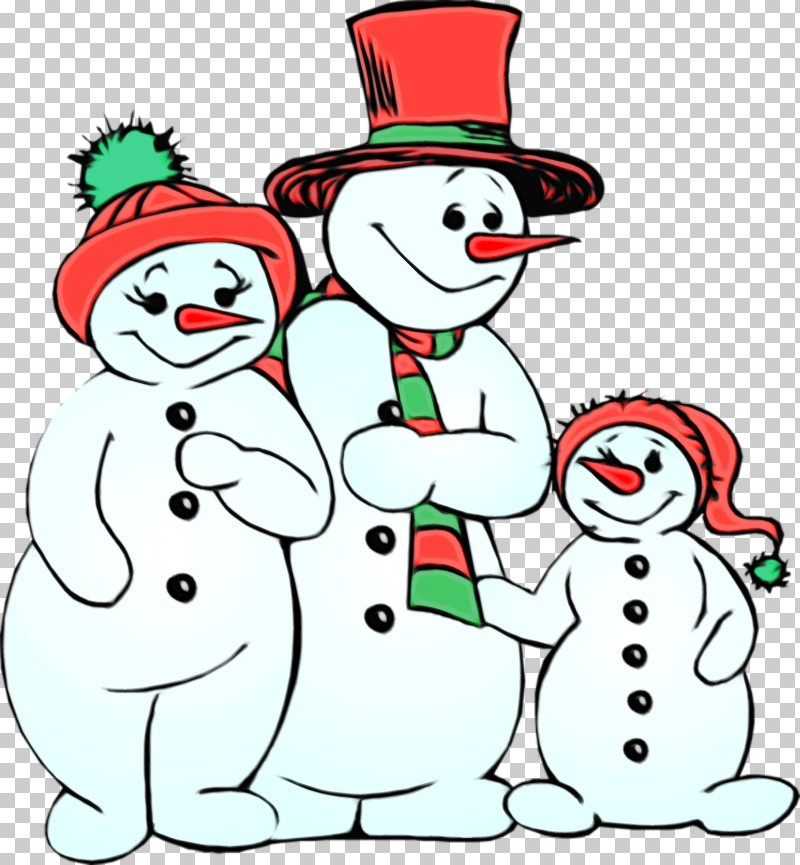 Snowman PNG, Clipart, Cartoon, Christmas, Paint, Snowman, Watercolor Free PNG Download