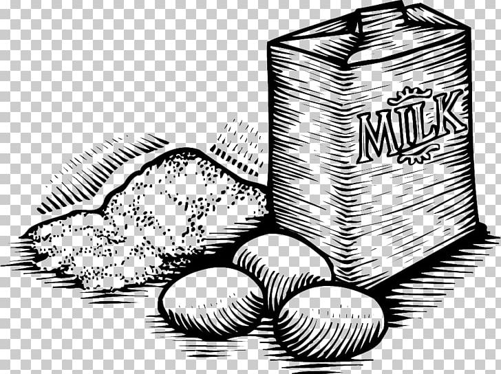 Milk Flour PNG, Clipart, Black And White, Brand, Drawing, Egg, Food Free PNG Download