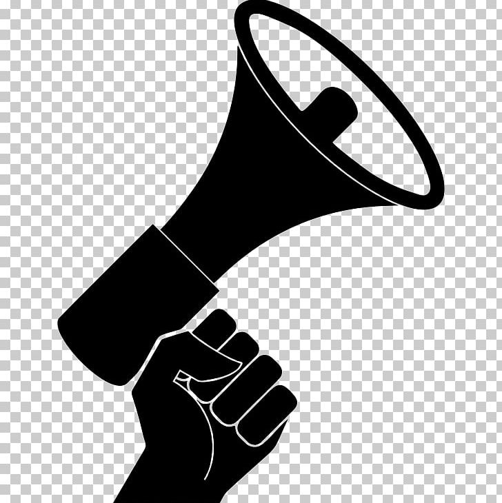 Megaphone Sound PNG, Clipart, Black, Black And White, Computer Icons, Finger, Hand Free PNG Download