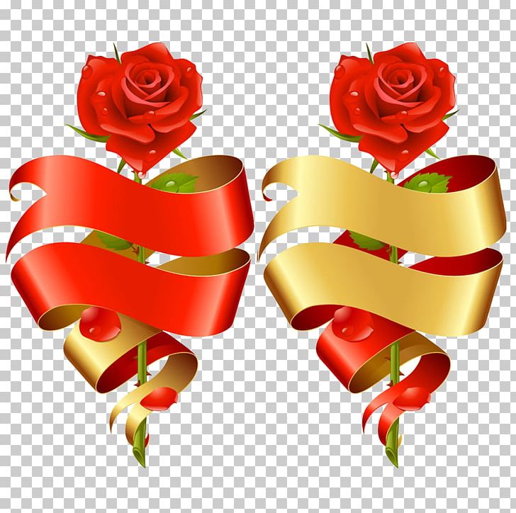Red Roses With Ribbon PNG, Clipart, Banner, Big Red, Cut Flowers, Emoticon, Fine Free PNG Download