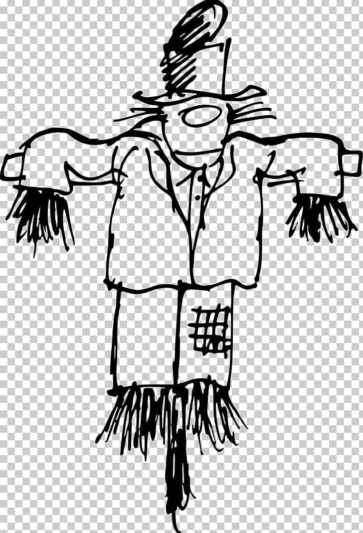 Line Art Scarecrow PNG, Clipart, Art, Artwork, Bird, Black And White, Branch Free PNG Download