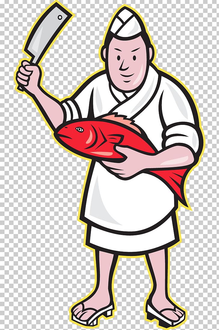 Sushi Fishmonger PNG, Clipart, Animals, Cartoon, Chef, Fictional Character, Hand Free PNG Download