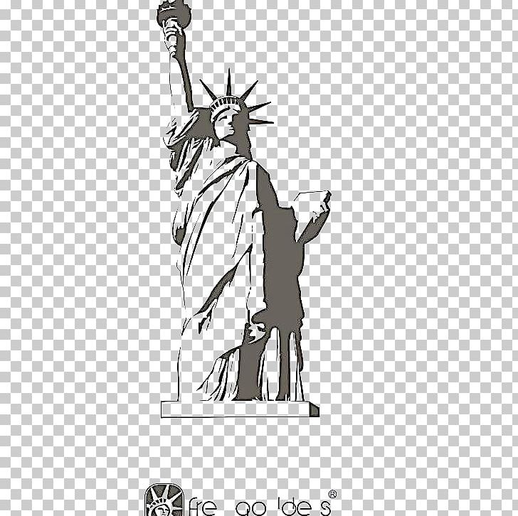 Statue Of Liberty Building PNG, Clipart, Black And White, Building, Cartoon, Download, Euclidean Vector Free PNG Download