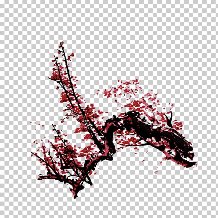 Plum Blossom Chinese Painting PNG, Clipart, Art, Blossom, Branch, Cherry Blossom, Chinese Free PNG Download