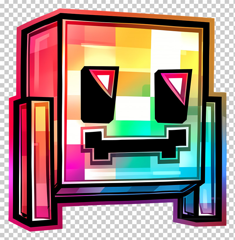 Geometry Dash - Colorful Cube Character PNG, Clipart, Art, Cartoon ...