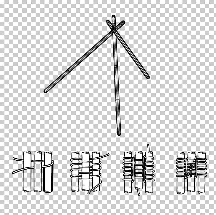 Lashing Achtsjorring Scouting Knot Rope PNG, Clipart, Achtsjorring, Angle, Bipod, Black And White, Definition Free PNG Download