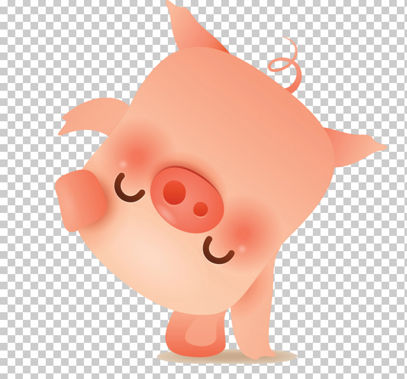 Cute Pig PNG, Clipart, Cartoon, Cute Pig, Livestock, Nose, Pink Free PNG Download