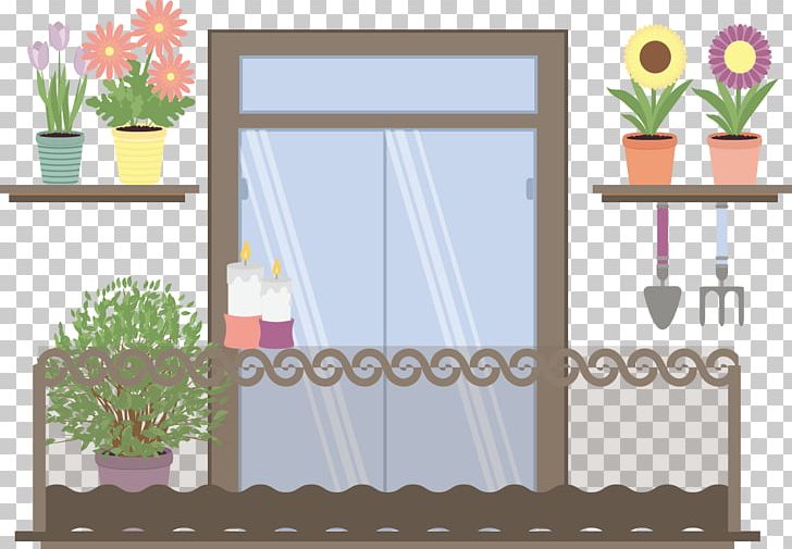 Euclidean Balcony Illustration PNG, Clipart, Balcony, Encapsulated Postscript, Flower, Flowers, Furniture Free PNG Download