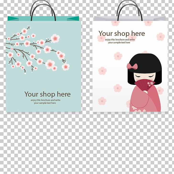 Paper Shopping Bag Template PNG, Clipart, Bag Vector, Brand, Cherry Blossoms, Chinese Style, Hand Painted Free PNG Download