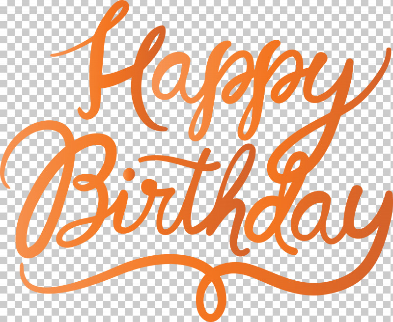 Birthday Calligraphy Happy Birthday Calligraphy PNG, Clipart, Birthday Calligraphy, Calligraphy, Happy Birthday Calligraphy, Orange, Text Free PNG Download