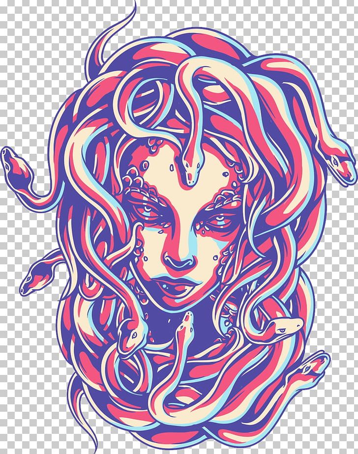 Medusa T-shirt Greek Mythology PNG, Clipart, Animals, Business Woman, Decorative, Electric Blue, Fashion Free PNG Download