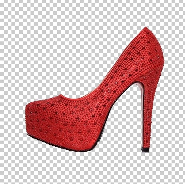 Red Shoe High-heeled Footwear Stiletto Heel Imitation Gemstones & Rhinestones PNG, Clipart, Accessories, Basic Pump, Court Shoe, Designer, Diamond Free PNG Download