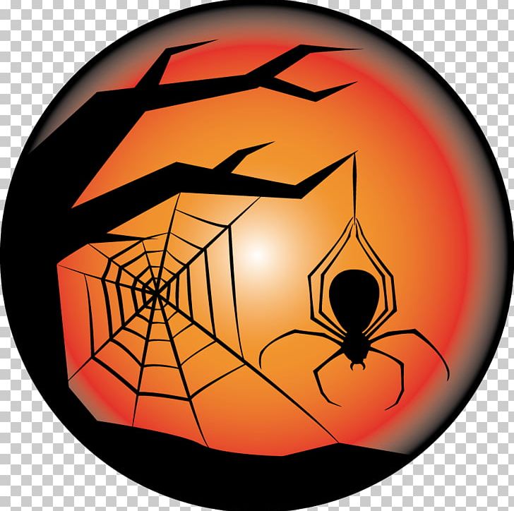 Spider Halloween Jack-o'-lantern PNG, Clipart, At Night, Ball, Black, Circle, Computer Icons Free PNG Download