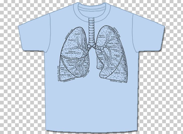 T-shirt Human Digestive System Respiratory System Sleeve PNG, Clipart, Anatomy, Angle, Blue, Brand, Bronchus Free PNG Download