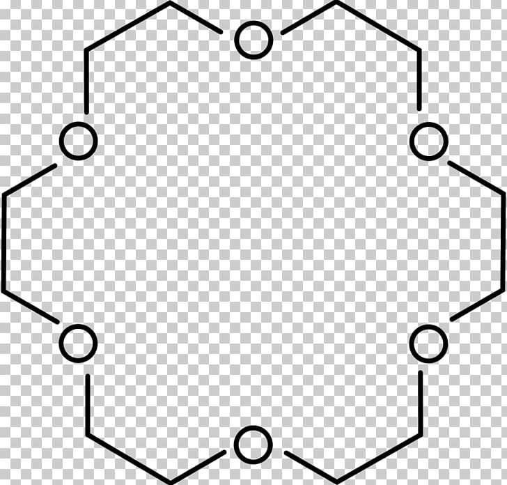 Crown Ether 18-Crown-6 Organic Compound Polyethylene Glycol PNG, Clipart, 18crown6, Angle, Area, Auto Part, Black And White Free PNG Download