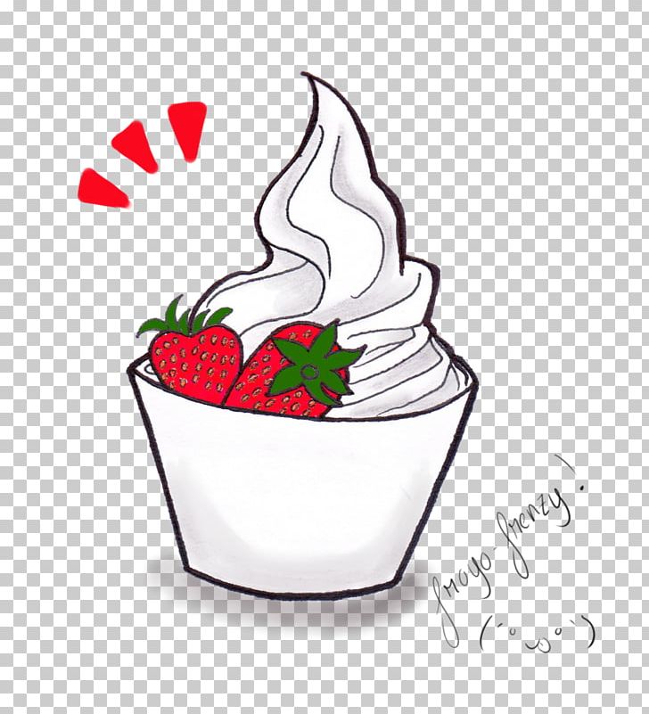 Frozen Yogurt Sundae Drawing Yoghurt Cream PNG, Clipart, Activia, Cartoon, Cream, Cuisine, Cup Free PNG Download