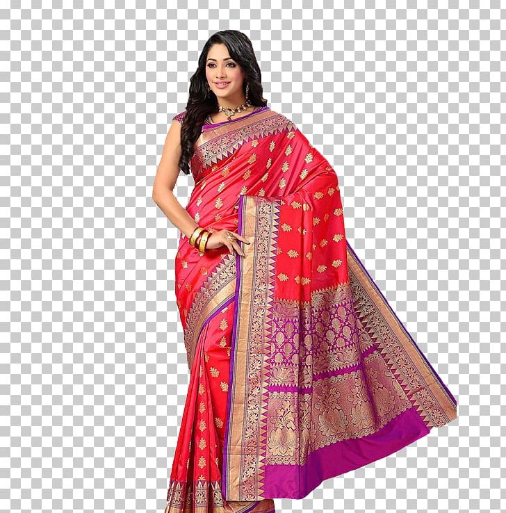 Sari Silk Kanchipuram Zari Pink PNG, Clipart, Banarasi Sari, Blue, Color, Day Dress, Green Free PNG Download
