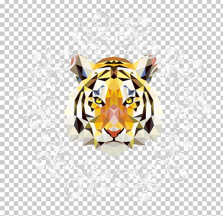 Tiger Triangle Geometry Graphic Design PNG, Clipart, Animals, Art, Big Cats, Carnivoran, Cat Like Mammal Free PNG Download