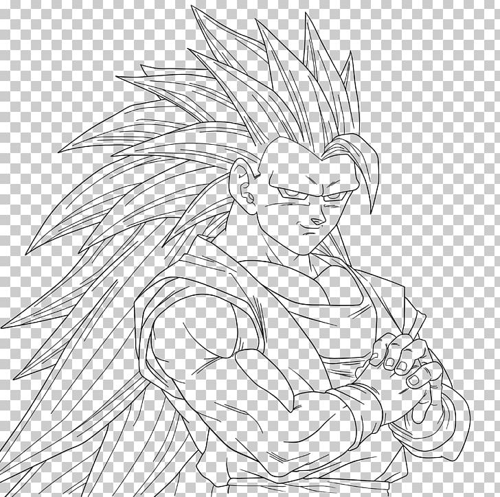 Goku Majin Buu Trunks Gohan Vegeta PNG, Clipart, Arm, Artwork, Black, Black And White, Cartoon Free PNG Download