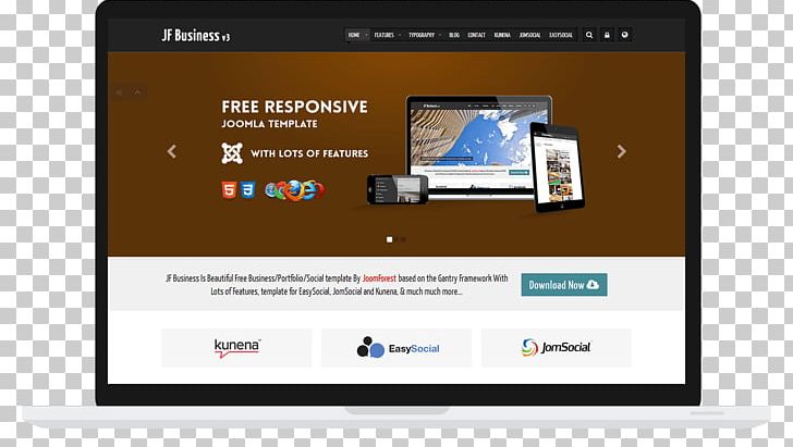 Responsive Web Design Template Joomla PhpBB Web Page PNG, Clipart, Addon, Brand, Display Advertising, Electronics, Free Software Free PNG Download
