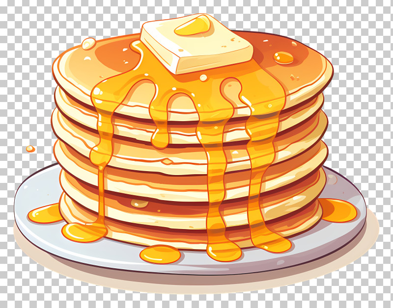 Doodle Style Soap Bar - Stack Of Pancakes With Syrup And Butter Illustration PNG