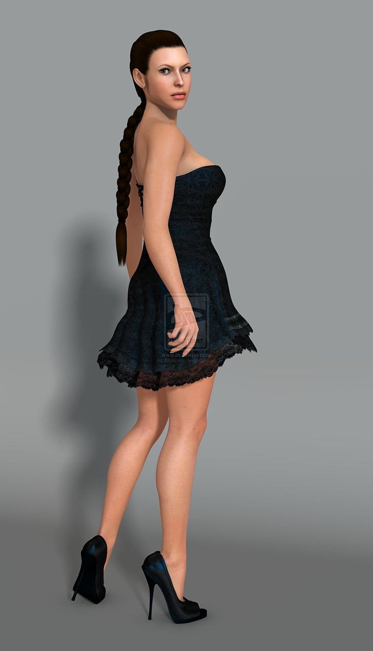 Lara Croft: Tomb Raider Angelina Jolie Poser Dress High-heeled Footwear PNG, Clipart, 3d Computer Graphics, Art, Black, Celebrities, Day Dress Free PNG Download