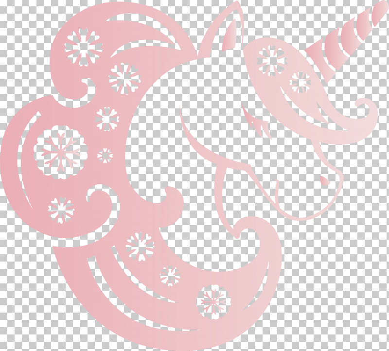 Pink Cartoon Sticker Pattern Visual Arts PNG, Clipart, Cartoon, Christmas Unicorn, Paint, Pink, Sticker Free PNG Download