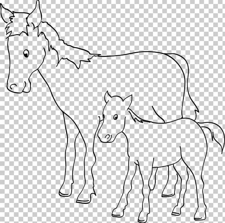 Mule Foal Horse Coloring Book Pony PNG, Clipart, Animal, Animal Figure, Animals, Ausmalbild, Black And White Free PNG Download