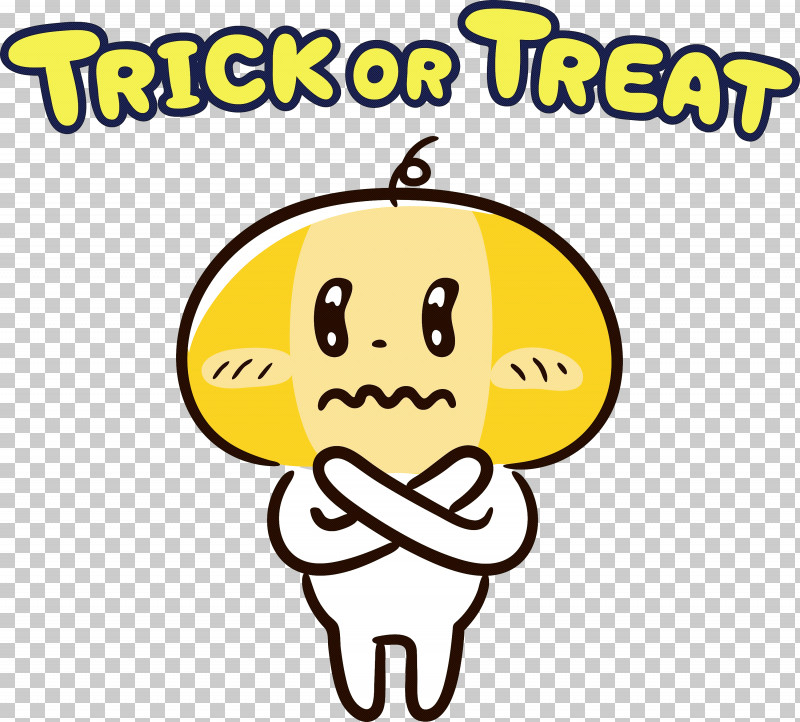 TRICK OR TREAT Happy Halloween PNG, Clipart, Behavior, Cartoon, Emoticon, Happiness, Happy Halloween Free PNG Download