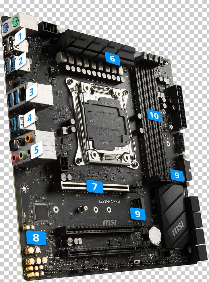 Motherboard Computer Cases & Housings Intel X299 LGA 2066 Socket AM4 PNG, Clipart, Atx, Central Processing Unit, Chipset, Computer Accessory, Computer Hardware Free PNG Download