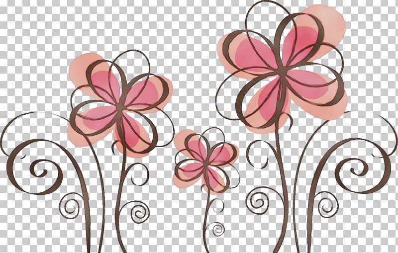 Floral Design PNG, Clipart, Floral Design, Flower, Paint, Pedicel, Pink Free PNG Download