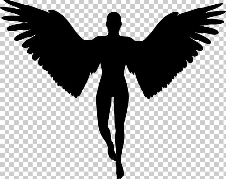 Cherub Angel Silhouette PNG, Clipart, Angel, Beak, Bird, Black And White, Cherub Free PNG Download