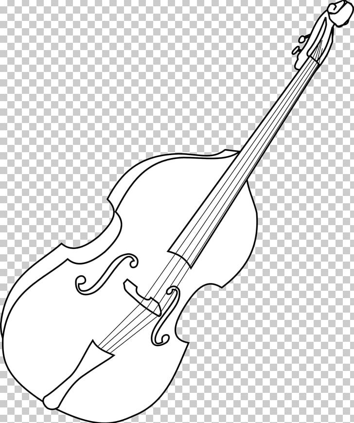 double bass clipart black and white