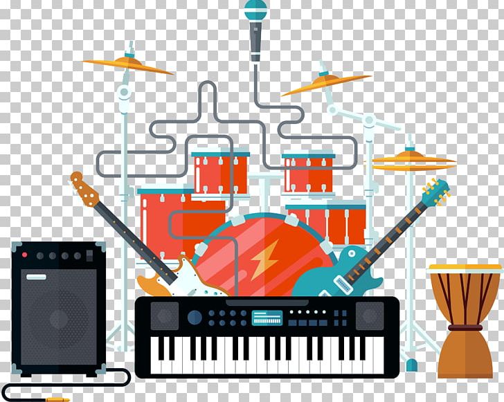 Drums Musical Instrument Electric Guitar Keyboard PNG, Clipart, Creative Background, Drum, Electricity, Electronics, Guitar Free PNG Download