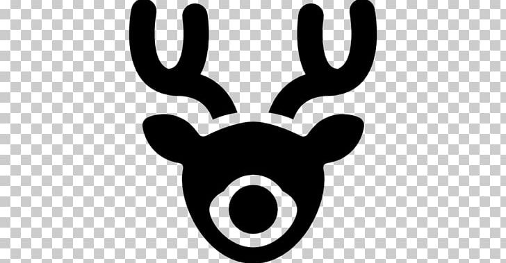Reindeer Computer Icons Santa Claus PNG, Clipart, Antler, Black And White, Cartoon, Computer Icons, Deer Free PNG Download