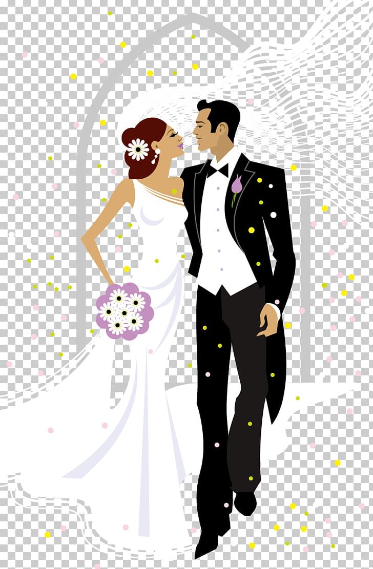 Sweet Bride And Groom Wedding Illustration PNG, Clipart, Bride, Bride And Groom, Brides, Cartoon, Clip Art Free PNG Download